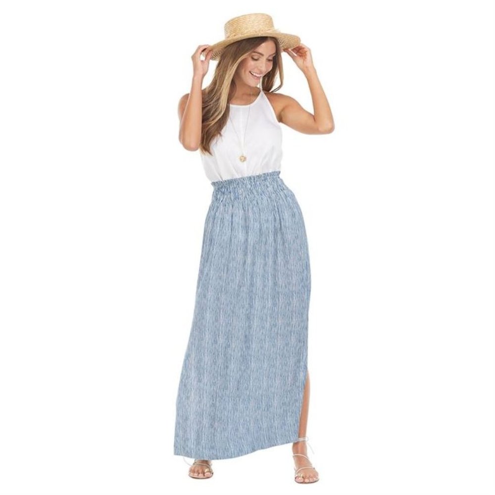 Mud Pie Women's Bri Skirt Blue Stripe Size Small NWT